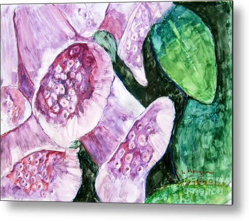Foxglove Metal Print featuring the painting Foxgloves by Laurie Morgan