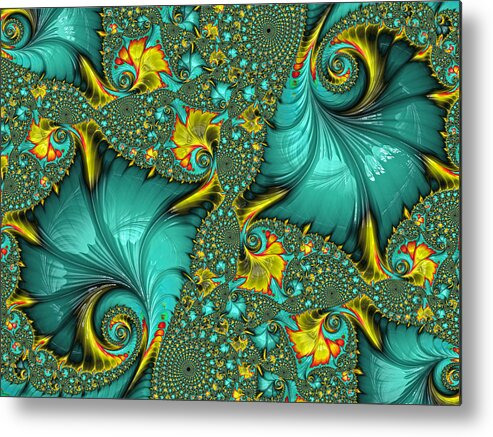 Fractal Metal Print featuring the digital art Fractal Art - Gifts From the Sea by H H Photography of Florida by HH Photography of Florida