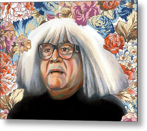 Danny Devito Metal Print featuring the painting Frank by Heather Perry