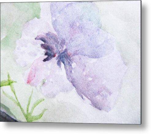 Flower Metal Print featuring the painting Fresh New Beginning by Trilby Cole