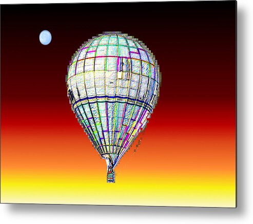 Moon Metal Print featuring the photograph Full Moon Balloon by Tim Allen