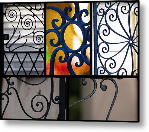 Iron Gates Metal Print featuring the photograph Gate Designs by Donna Bentley