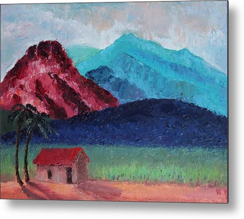 Gauguin Metal Print featuring the painting Gauguin Canigou by Vera Smith