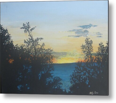 Sunset Metal Print featuring the painting Georgian Bay Sunset by Betty-Anne McDonald