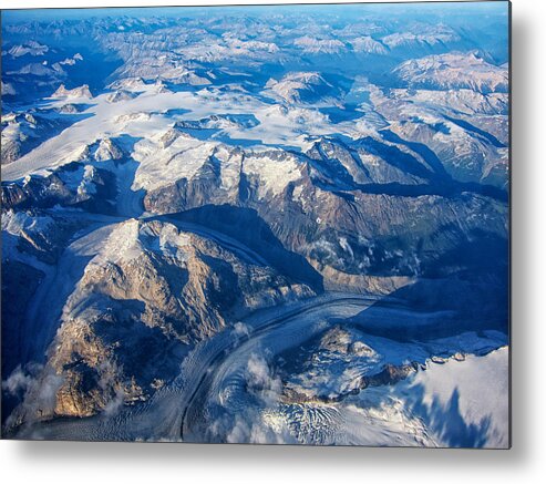 Flight Metal Print featuring the photograph Glaciers in the Coast Range British Columbia Canada by Mary Lee Dereske