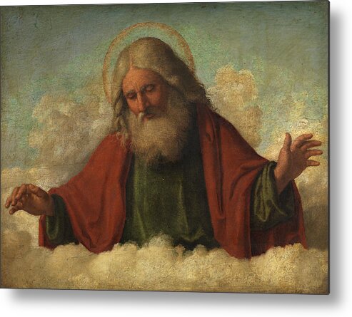 Christ Metal Print featuring the painting God the Father by Cima da Conegliano