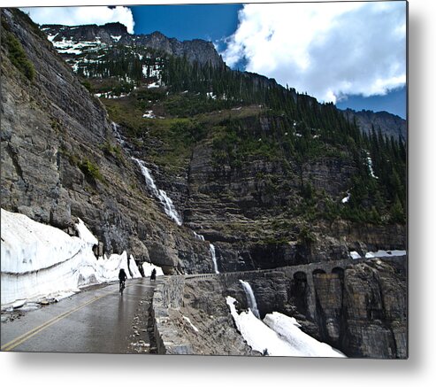 Glacier Metal Print featuring the photograph Going To The Sun Bike Ride by Jedediah Hohf