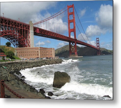 Golden Gate Bridge Metal Print featuring the photograph Golden gate by Kim Pascu