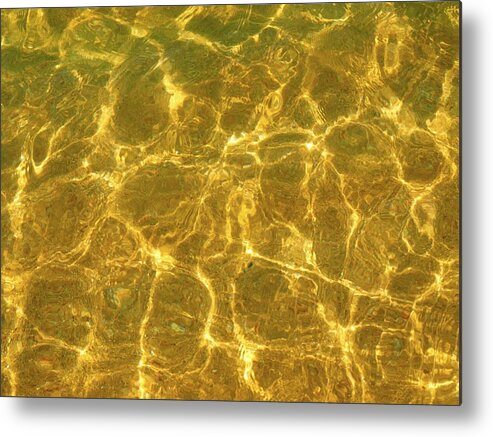 Gold Metal Print featuring the photograph Golden Wave by Steven Robiner