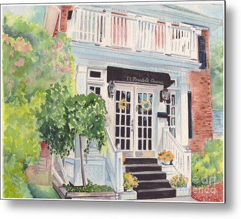 Watercolour Metal Print featuring the painting Good Neighbours by Daniela Easter