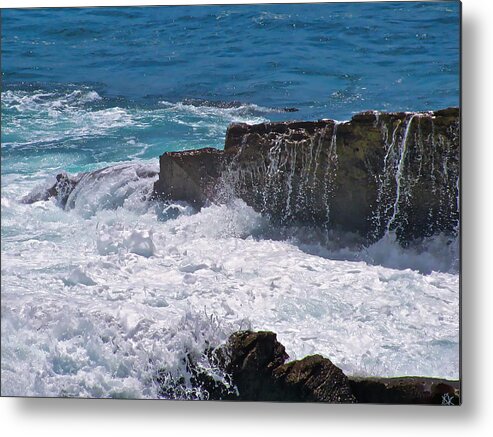 Grace Of The Waves Metal Print featuring the photograph Grace Of The Waves by Debra   Vatalaro
