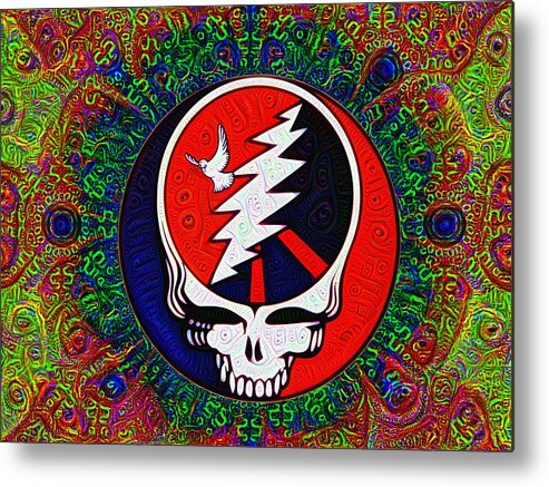 Grateful Metal Print featuring the painting Grateful Dead by Bill Cannon
