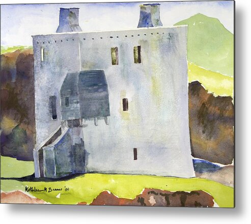  Metal Print featuring the painting Gray Castle by Kathleen Barnes