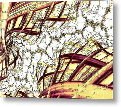 Art Metal Print featuring the digital art Hairline fracture by Vix Edwards