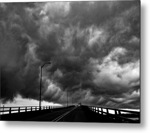 Clouds Metal Print featuring the photograph Harvey 2 Black and White by Jerry Connally