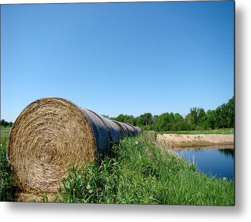 Landscape Metal Print featuring the photograph Hay Roll by Todd Zabel