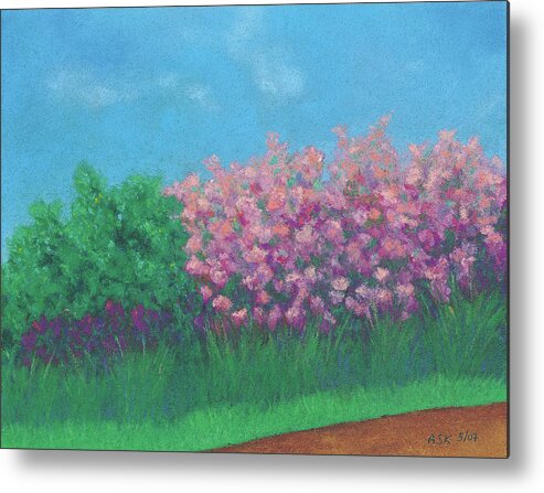 Azaleas Metal Print featuring the pastel Heart of Spring by Anne Katzeff