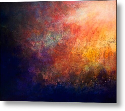 Light Metal Print featuring the digital art Heavenly light - Abstract art by Lilia S