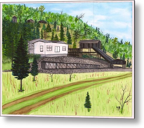 Mine Metal Print featuring the painting Hocking Valley Mine by David Bartsch