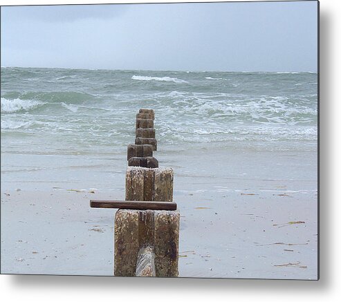 Landscape Photography Metal Print featuring the photograph Honeymoon Island Storm Watch by Christopher Mercer
