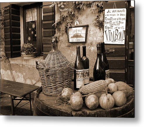 Hostaria Metal Print featuring the photograph Hostaria alla Rocca by Donna Corless