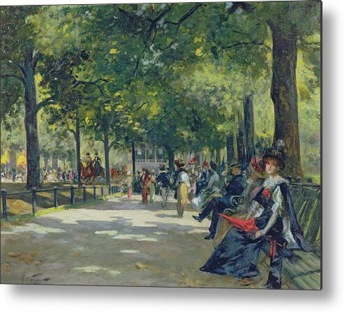 Hyde Metal Print featuring the painting Hyde Park - London by Count Girolamo Pieri Nerli