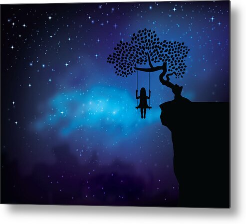 Pondering Metal Print featuring the digital art I Ponder by Serena King