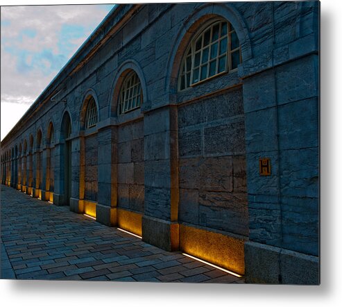 Royal William Yard Metal Print featuring the photograph Illuminated Arches by Helen Jackson