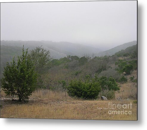 Novel Metal Print featuring the photograph Image Included in Queen the Novel - Texas Hill Country Enhanced by Felipe Adan Lerma