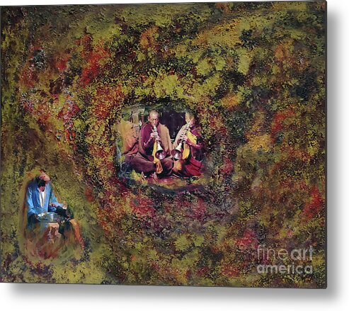 Google Images Metal Print featuring the mixed media In The Name of Music by Fei A