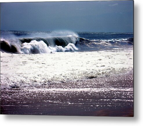 Beach Metal Print featuring the photograph Incoming by Steve Karol