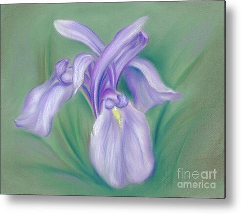 Botanical Metal Print featuring the painting Iris Purple by MM Anderson