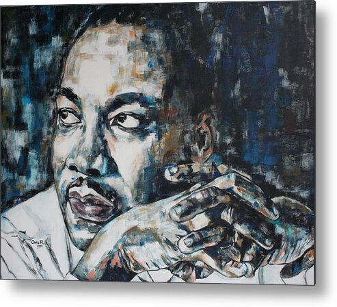 Mlk Metal Print featuring the painting Iron Sky by Christel Roelandt