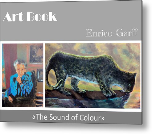 Portrait Metal Print featuring the painting Isa and the leopard by Enrico Garff