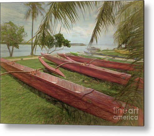 Outrigger Canoes Metal Print featuring the photograph Island Sketches by Scott Cameron