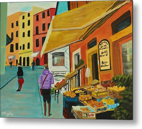 Italy Metal Print featuring the painting Italian Market by David Bigelow