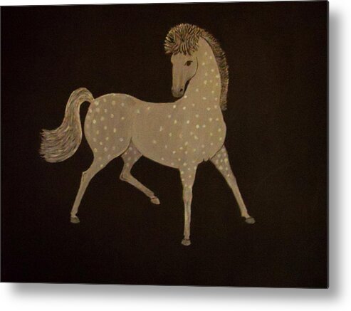  Metal Print featuring the painting Japanese Horse by Stephanie Moore
