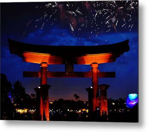 Disney Metal Print featuring the photograph Japanese Torii by Billy Beck