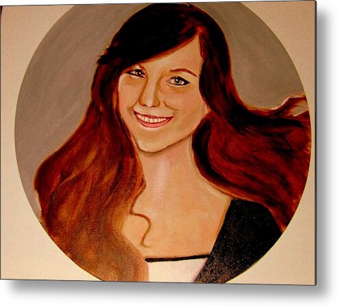 Faces Metal Print featuring the painting Jessica by Rusty Gladdish
