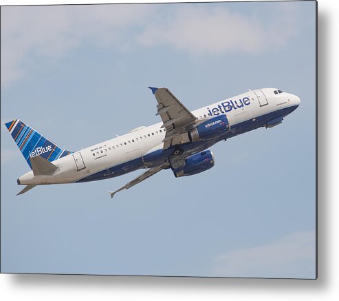 Jetblue Metal Print featuring the photograph Jet Blue by Dart Humeston