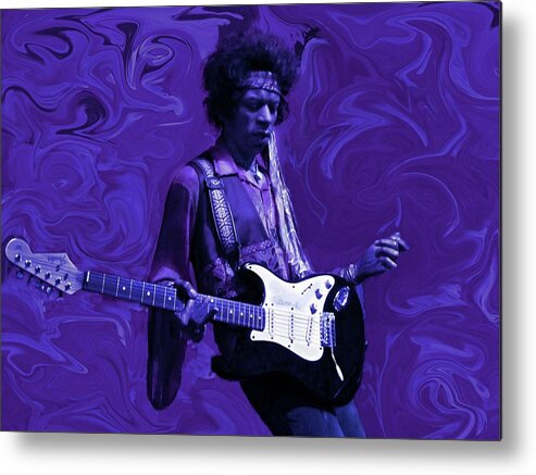 Jimi Hendrix Metal Print featuring the photograph Jimi Hendrix Purple Haze by David Dehner