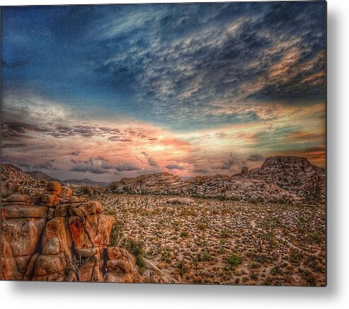 Sunset Metal Print featuring the photograph Joshua Tree Fantasyscape 1 by Kyle Mcdonough