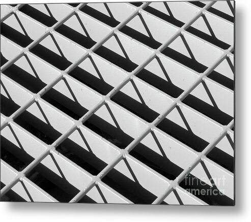 Digital Black And White Photo Metal Print featuring the photograph Just Another Grate by Tim Richards