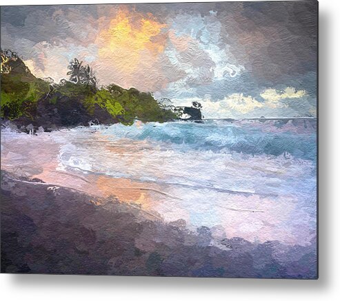 Anthony Fishburne Metal Print featuring the mixed media Just before sunrise by Anthony Fishburne
