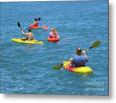 Kayaks Metal Print featuring the photograph Kayaking Friends by Ann Horn
