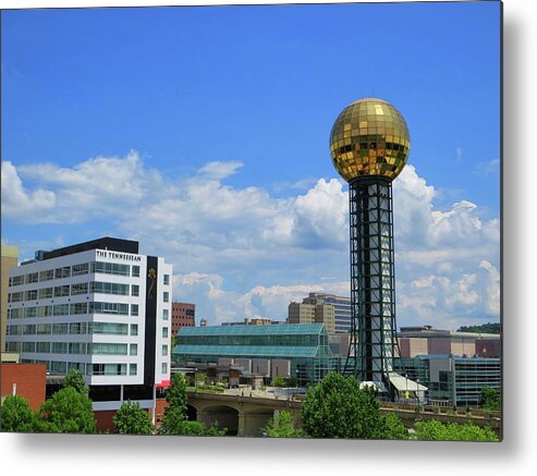 Sunsphere Metal Print featuring the photograph Knoxville Sunsphere by Connor Beekman
