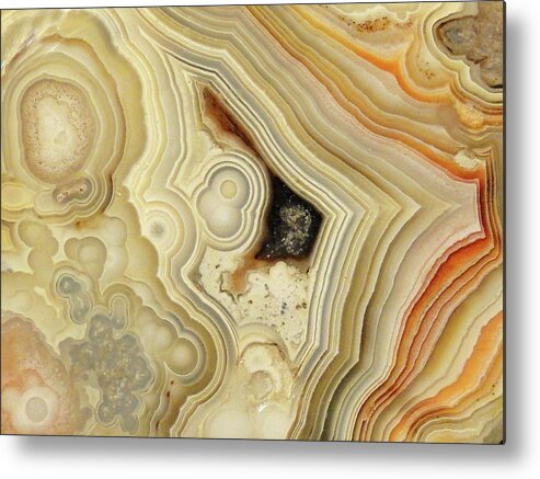 Lace Metal Print featuring the mixed media Lace Agate by Bruce Ritchie