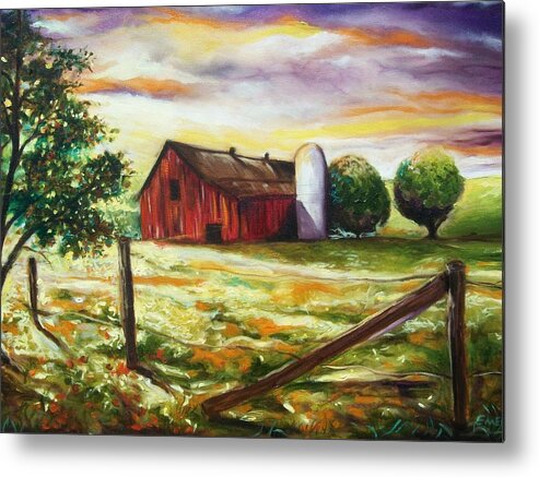 Emery Franklin Metal Print featuring the painting Landscape by Emery Franklin