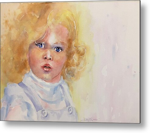 Child Metal Print featuring the painting Laura by Pat Dolan