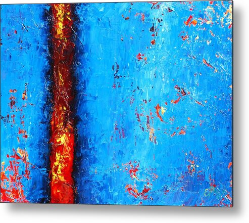 Abstract Metal Print featuring the painting Lava'n You by Emily Page